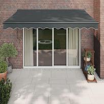 vidaXL Ištraukiama markizė, antracito (Anthracite), 3x2.5 m