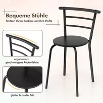 lauko baldu 2 vietu - Lauko baldų komplektas VLX Poly Rattan 3 Piece, juodas, 2 vietų - 3 nuotrauka