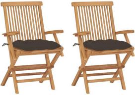 Lauko kėdė VLX Solid Teak 3062456, ruda/pilka, 58 cm x 46.5 cm x 88 cm