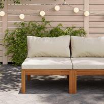 Sofa VLX Sectional Middle Sofa 311842, ruda/kreminė, 60.5 x 540 x 81 cm
