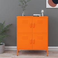 Komoda VLX Steel, oranžinė, 80 x 35 x 101.5 cm