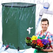 vandens statine 200l - Roger KX4979 Lietaus vandens rezervuaras su čiaupu 200L, Žalia (Green) - 1 nuotrauka