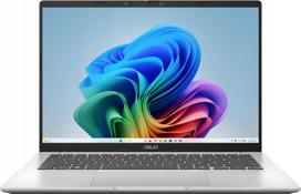 notebook - ASUS Vivobook 14 X1407QA-LY043W, Snapdragon X1-26-100, 16 GB, 512 GB, 14", W11H, Sidabrinis (Silver) - 1 nuotrauka