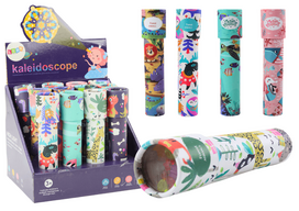 Lean Toys vaikiškas kaleidoskopas su spalvotomis karoliukų figūromis