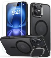 esr apsauginis stiklas - ESR Classic Hybrid Kickstand Halolock MagSafe Dėklas su Grūdintu Stiklu Apple iPhone 16 - Juodas (Black) - 1 nuotrauka