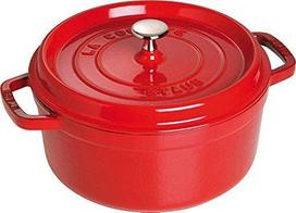 ketaus puodai 3 - Staub Apvalus ketaus puodas 24 cm, Vyšnių Raudona (Cherry) - 1 nuotrauka