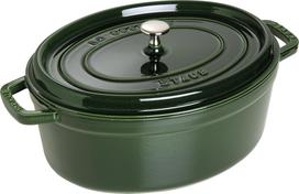 Staub La Cocotte ovalus ketaus puodas 33 cm, 6.7 l, Žalias (Green)