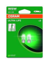 Osram W5W Ultra Life, 5W, 12V, Skaidri (Clear), 2 vnt.