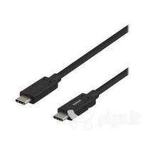 DELTACO USB 3.1 Gen2 "C-C", 10 Gbit/s, 60W, 3A, 1m juodas / USBC-1122M
