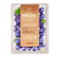 Tony Moly Fresh To Go Grape lakštinė veido kaukė su vynuogėmis 22 g