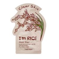 Tony Moly I'm Real Rice lakštinė veido kaukė su ryžiais 21 g