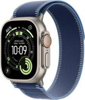 Apple Watch Ultra 3 GPS + Cellular 49mm Natural Titanium Case with Blue/Bright Blue Trail Loop - S/M - MEWR4ET/A