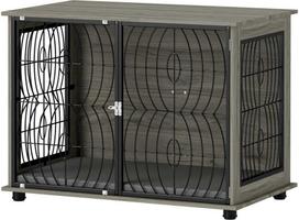 voljerai voljeras pigu lt - Pawhut Narvas šunims, vidaus, 100 x 60 x 73,5 cm, Pilkas (Gray) - 1 nuotrauka