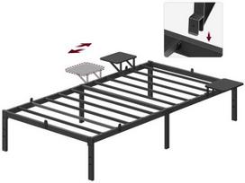 Vasagle Metalinė lova, 200x90 cm, juoda (Black)