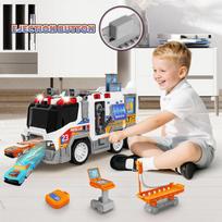 greitoji pagalba - LEAN Toys greitosios pagalbos mašina su šviesos ir garso efektais, balta (White) - 3 nuotrauka