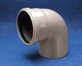 Alkūnė Wavin Elbow Pipe Optima Grey 90° 110mm