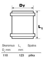 vamzdziu remontas - Remonto mova Wavin Connector Pipe PVC Grey 110mm - 2 nuotrauka