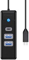 2x 3.5 - ORICO HUB USB-C 2X USB-A 3.1   USB-C, BLACK - 1 nuotrauka