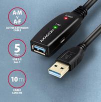 usb kabelis 10m - Axagon Active extension USB 3.2 Gen 1 A-M > A-F cable, 10 m long. Power supply option. | ADR-310 - 6 nuotrauka