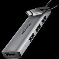 AXAGON HMC-H3A USB-C 5Gbps 4in1 Hub, 3x USB-A, HDMI 4K 30Hz, 15cm kabelis