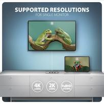 hdmi hdmi kabelis 15m - AXAGON HMC-H3A USB-C 5Gbps 4in1 Hub, 3x USB-A, HDMI 4K 30Hz, 15cm kabelis - 2 nuotrauka