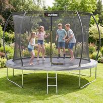 Lauko batutas su apsauginiu tinklu Outtec 366cm Safe Jump Pumpkin -Gray 