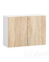 virtuvine spintele 80 cm - Pakabinama virtuvinė spintelė NORE Lima W80, baltos/ąžuolo spalvos - 1 nuotrauka