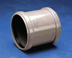 optima 50 - Dviguba mova Wavin Optima Pipe Connector Grey 50mm - 1 nuotrauka