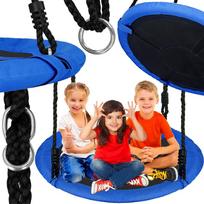 gandro lizdas supynes - Sūpynės Gandro lizdas Springos NS024, 110 cm, mėlynos/juodos (Blue/Black) - 1 nuotrauka