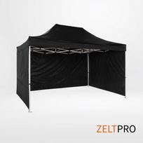 Prekybinė palapinė Zeltpro PROFRAME, stogas ir sienos (4 vnt.) komplektas, 3x2 m, juoda (Black)