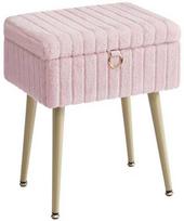 pufas deze - Songmics Rožinė kosmetinio staliuko kėdė su dėže (Pink) - 1 nuotrauka