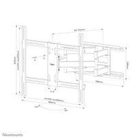 tv laikiklus - NEOMOUNTS SELECT SCREEN WALL MOUNT (FULL MOTION, 3 PIVOTS, VESA 800X600)_ - 7 nuotrauka