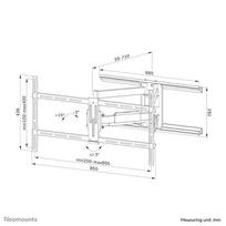full motion televizoriaus laikiklis - NEOMOUNTS BY NEWSTAR SCREEN WALL MOUNT (FULL MOTION, 3 PIVOTS, VESA 800X400) - 2 nuotrauka