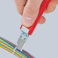nuzievinimo peilis - KNIPEX Laidų nužievinimo peilis Ø8-28mm 16 20 28 SB - 2 nuotrauka