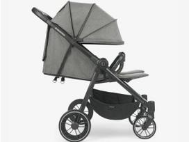 dvynuku sportinis vezimelis - KikkaBoo sportinis vežimėlis dvynukams ir pametinukams Happy 2 Light Grey - 5 nuotrauka