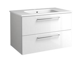 Vonios spintelė RB BATHROOM LUNA 80, 79 x 50 x 45 cm, 2 stalčiai, baltos sp.