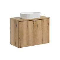 Vonios spintelė COMAD NOVA OAK BEYOND WHITE 80, su stalviršiu ir praustuvu,