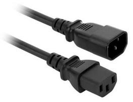 c13 power kabelis - Akyga Power Cable  IEC C13 / IEC C14 1.8m Black - 1 nuotrauka