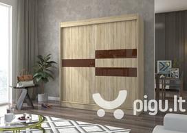 Spinta Adrk Furniture Batia 200 cm, ąžuolo spalvos/tamsiai ruda