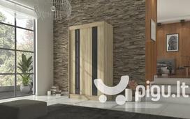 Spinta Adrk Furniture Karen 120 cm, ąžuolo/juodos spalvos