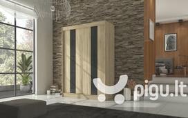 Spinta Adrk Furniture Karen 150 cm, ąžuolo/juodos spalvos