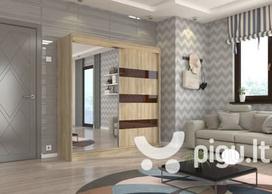 Spinta Adrk Furniture Toura 200 cm, ruda/ąžuolo spalvos