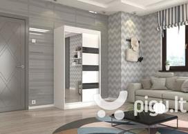 Spinta Adrk Furniture Toura 120 cm, balta/juoda