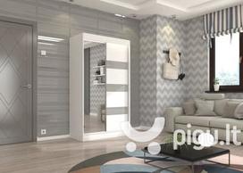 Spinta Adrk Furniture Toura 120 cm, balta/pilka