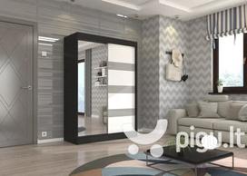 Spinta Adrk Furniture Toura 150 cm, juoda/pilka