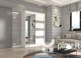 Spinta Adrk Furniture Toura 150 cm, balta/pilka