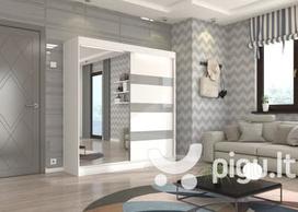 Spinta Adrk Furniture Toura 200 cm, balta/pilka