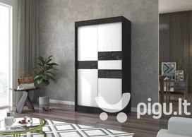 Spinta Adrk Furniture Batia 120 cm, juoda/balta