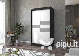 Spinta Adrk Furniture Batia 120 cm, juoda/pilka