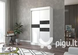 Spinta Adrk Furniture Batia 120 cm, balta/juoda